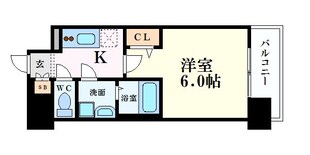 阿波座駅 徒歩5分 8階の物件間取画像